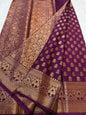 Magenta shade  Dupion Silk Banarasi Saree