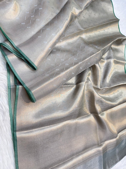 Celebrity inspired Tissue brocade silk saree