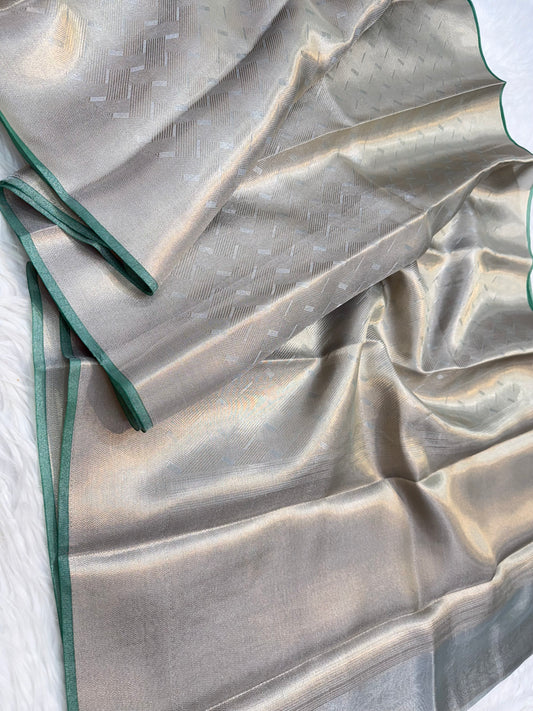 Celebrity inspired Tissue brocade silk saree
