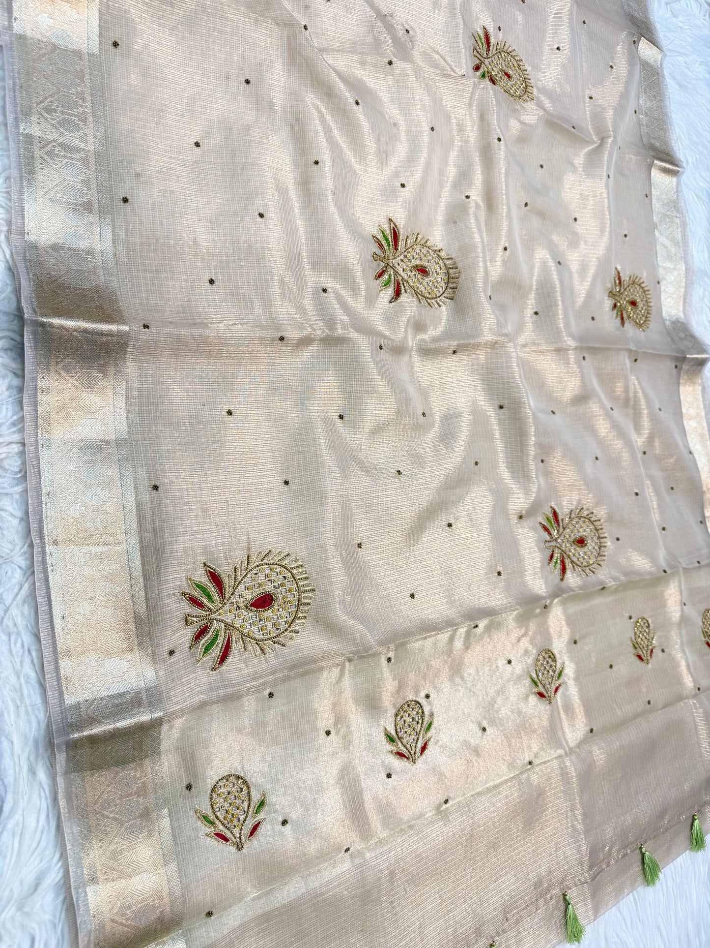 tissue kota handwork banarasi saree se