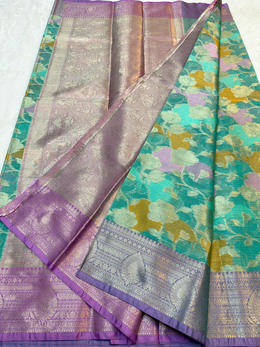 Multicolour shade kota silk premium Banarasi saree