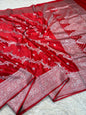 Red shade premium mashru katan Banarasi saree