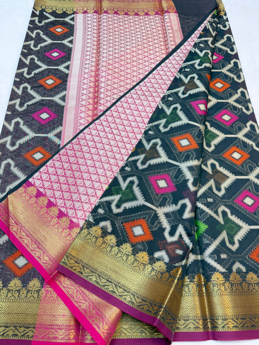 Multicolour cotton silk premium Banarasi saree