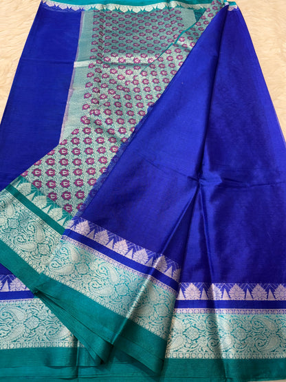 Blue shade warm silk premium Banarasi saree