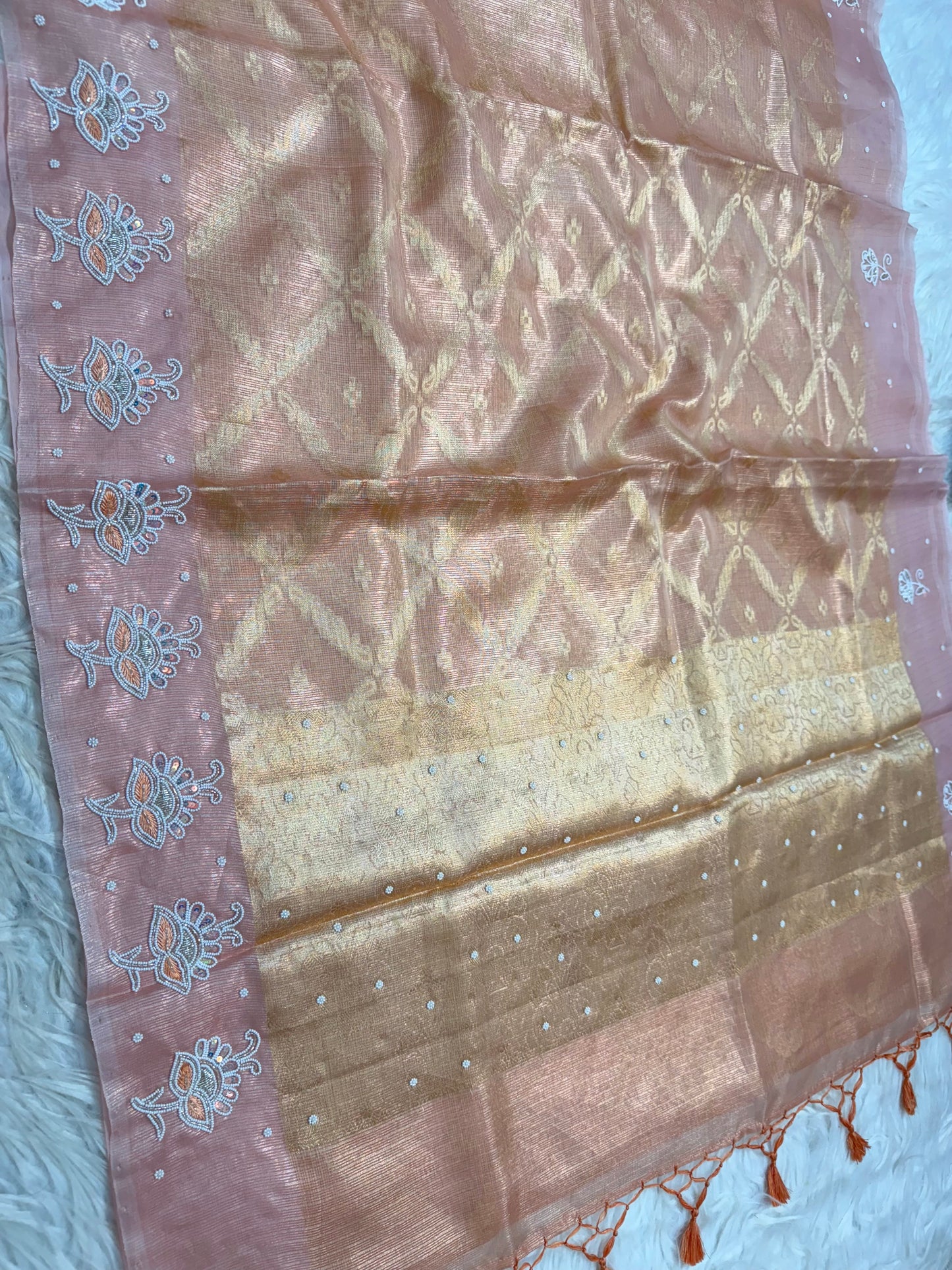 Tissue kota handwork Banarasi saree