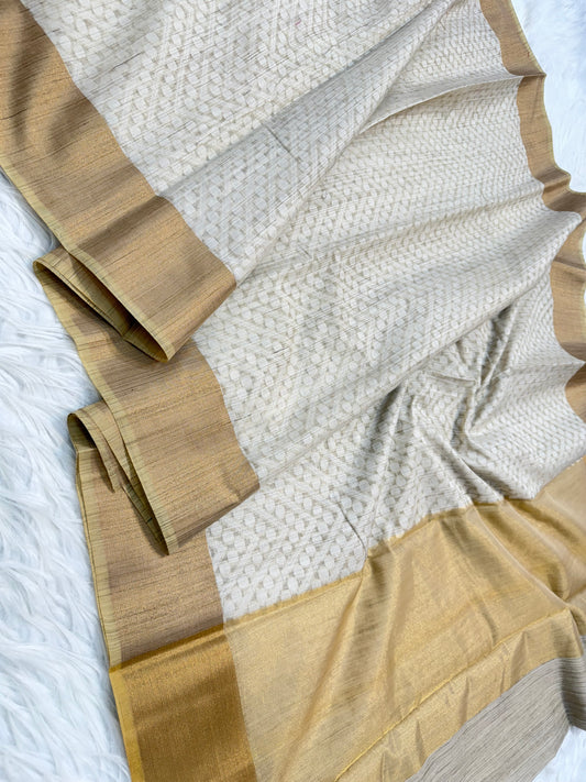 Banarasi semi tusar jute saree