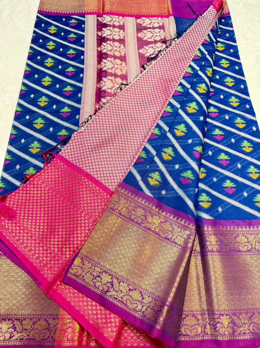 Multicolour cotton silk premium Banarasi saree