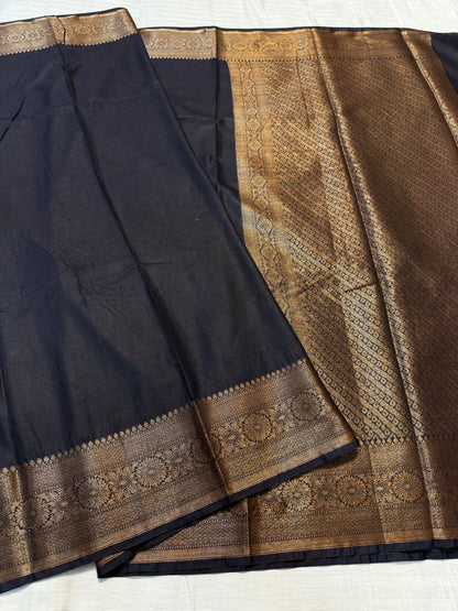 Black shade Dupion silk premium Banarasi saree