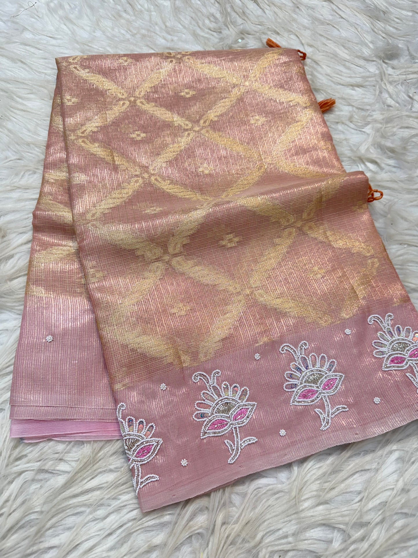 Tissue kota handwork Banarasi saree
