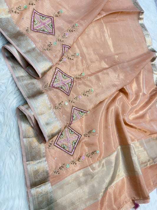 Tissue Kota handwork Banarasi Sarees