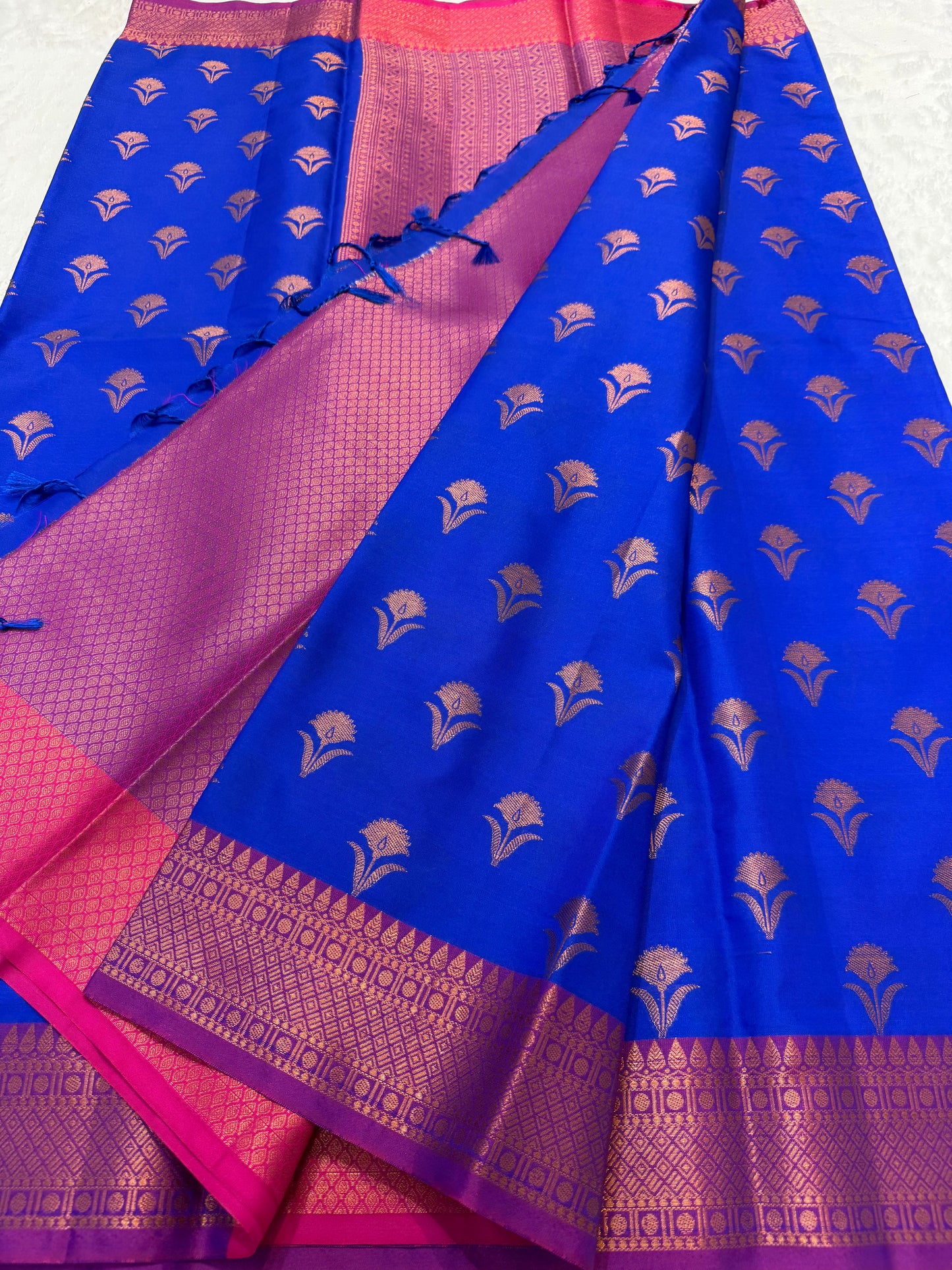 Royal blue premium soft silk Banarasi saree