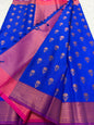 Royal blue premium soft silk Banarasi saree