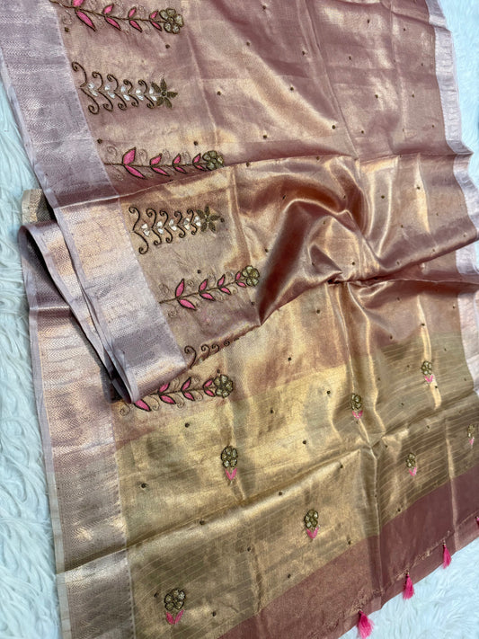 tissue kota handwork banarasi saree