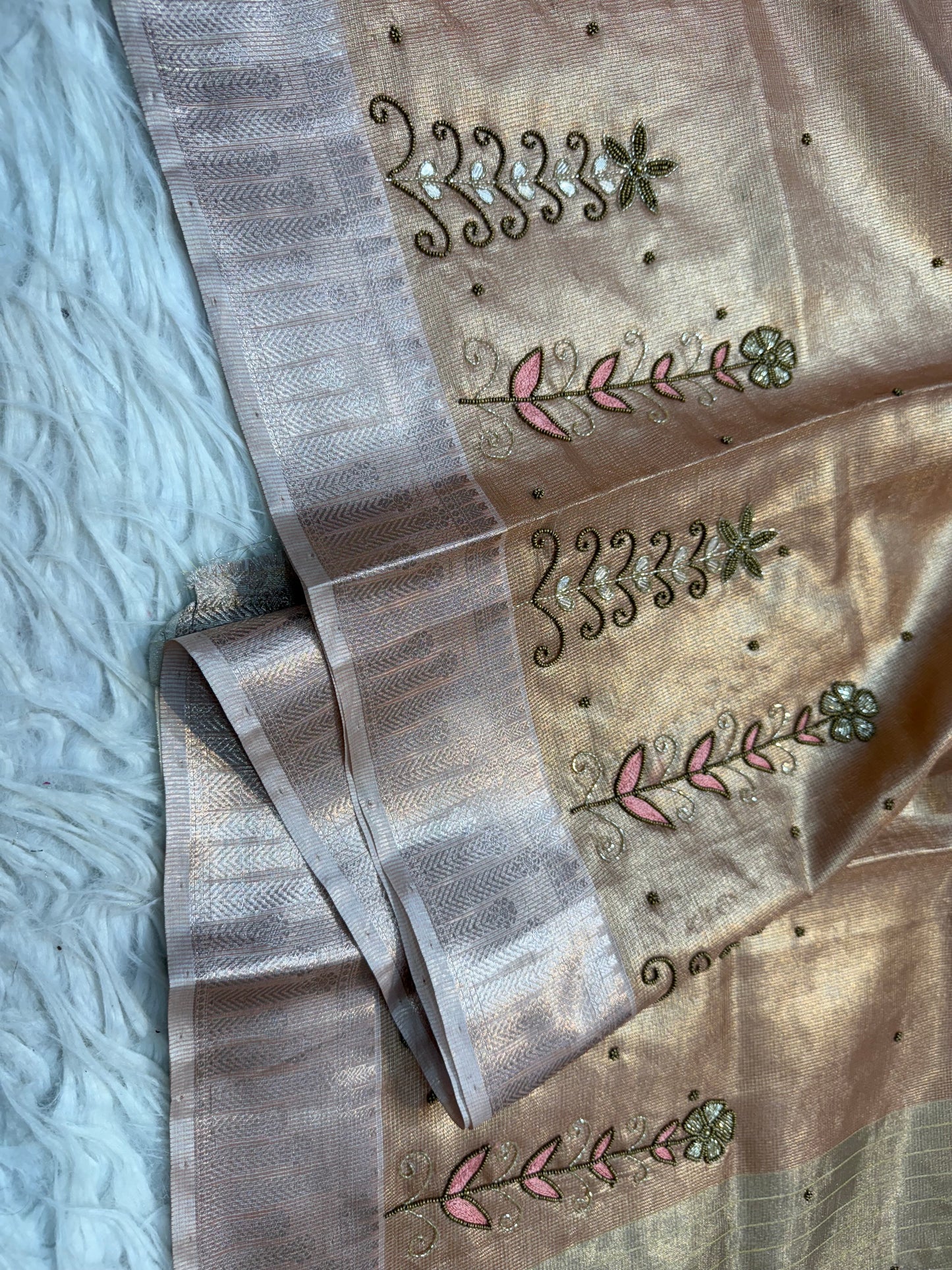 tissue kota handwork banarasi saree