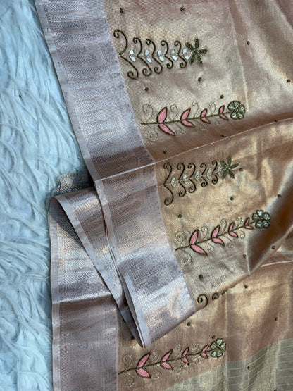 tissue kota handwork banarasi saree
