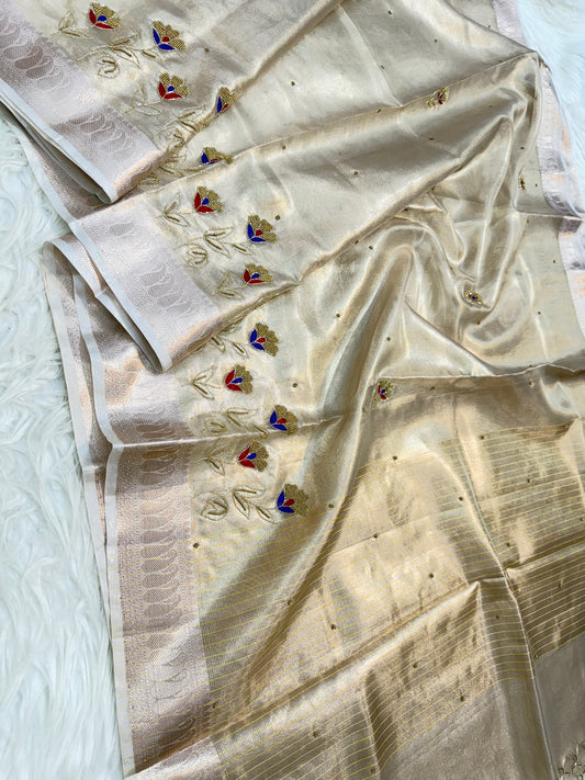 Tissue Kota handwork  Banarasi Sarees