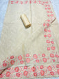 Banarasi kora organza embroidery saree