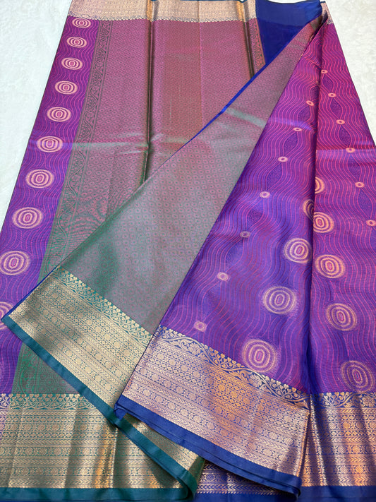 Multicolor silky milky Premium Banarasi Saree