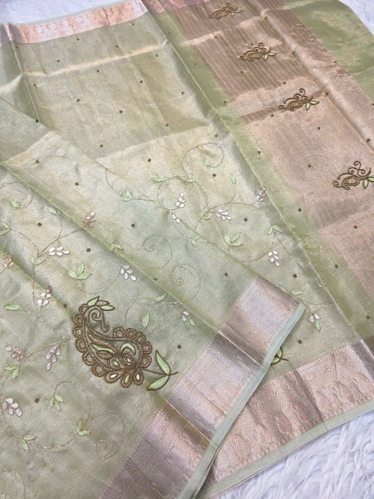 tissue kota handwork banarasi saree