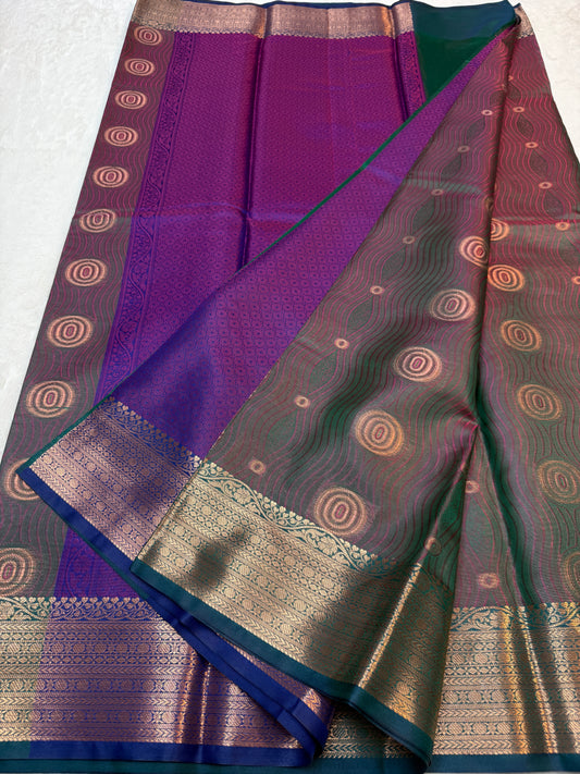 Multicolor silky milky Premium Banarasi Saree