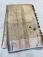 Beige shade tissue designer hand work Banarasi saree