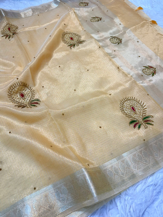 tissue kota handwork banarasi saree se