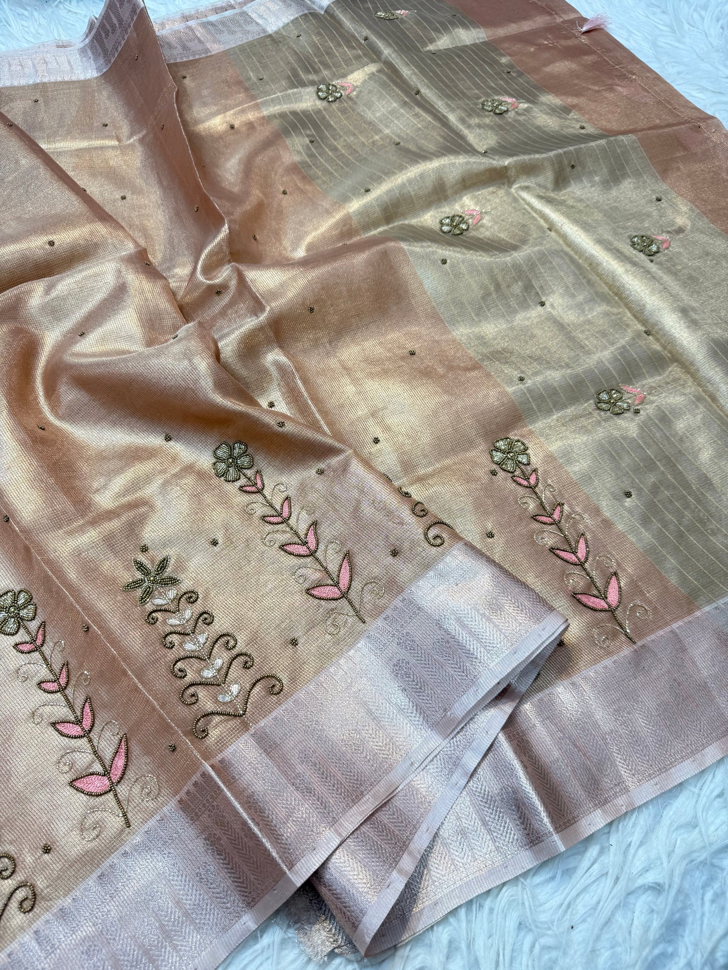 tissue kota handwork banarasi saree