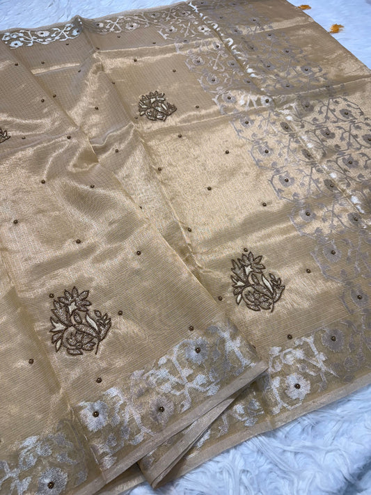 tissue kota handwork banarasi saree