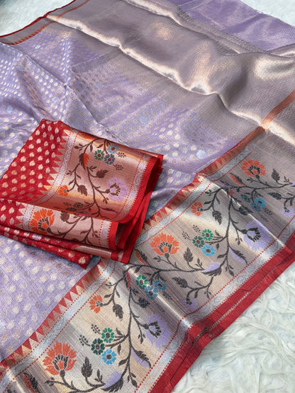 tissue kota paithani border banarasi saree