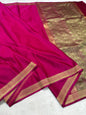 Royal pink shade mashru silk premium Banarasi silk Saree