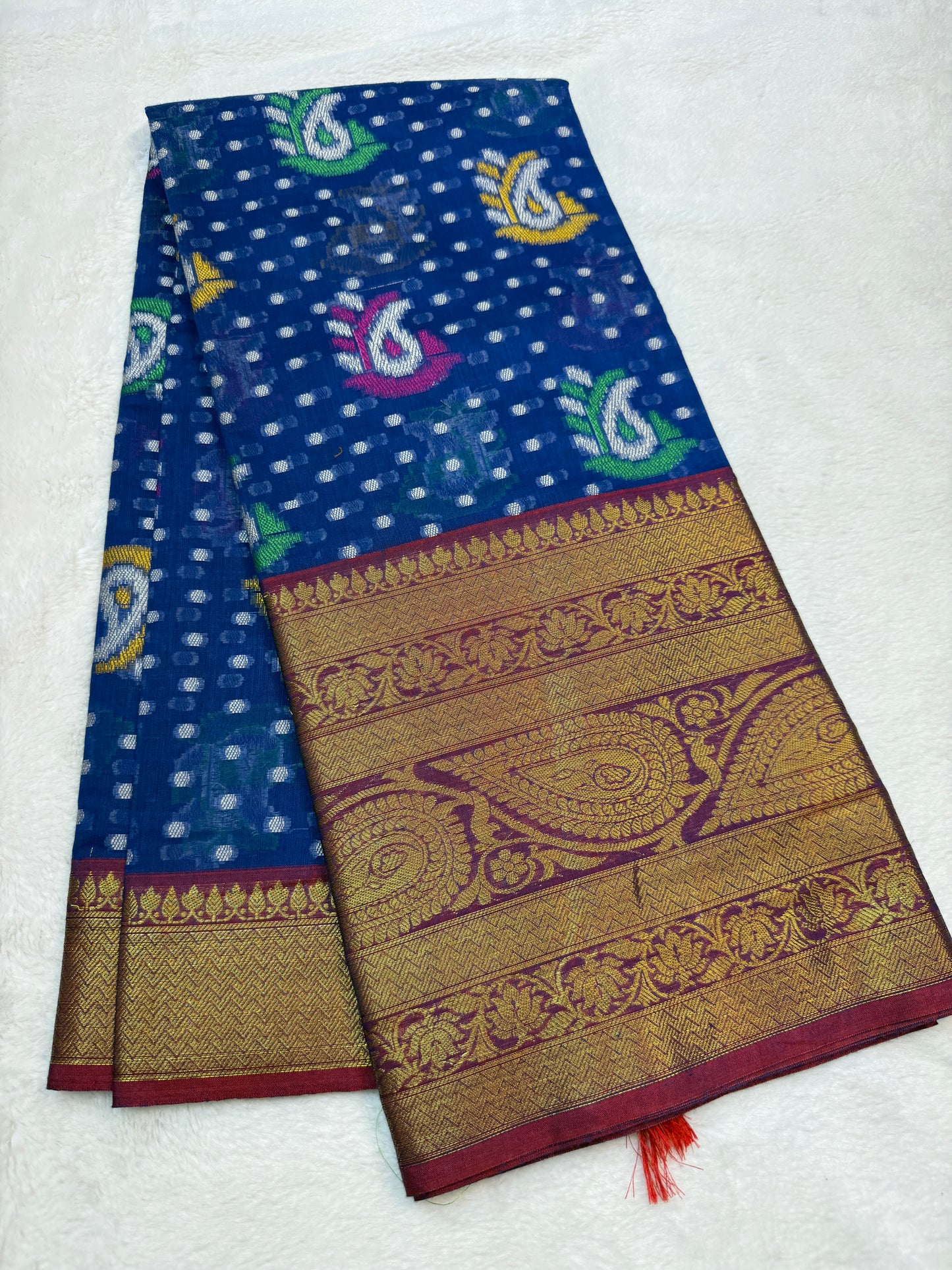 Multicolour cotton silk premium Banarasi saree