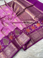 Pink & magenta Chiniya Silk premium Banarasi Saree