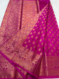 Royal pink shade Dupion Silk premium Banarasi Saree