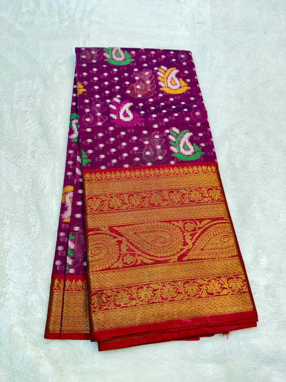 Multicolour cotton silk premium Banarasi saree