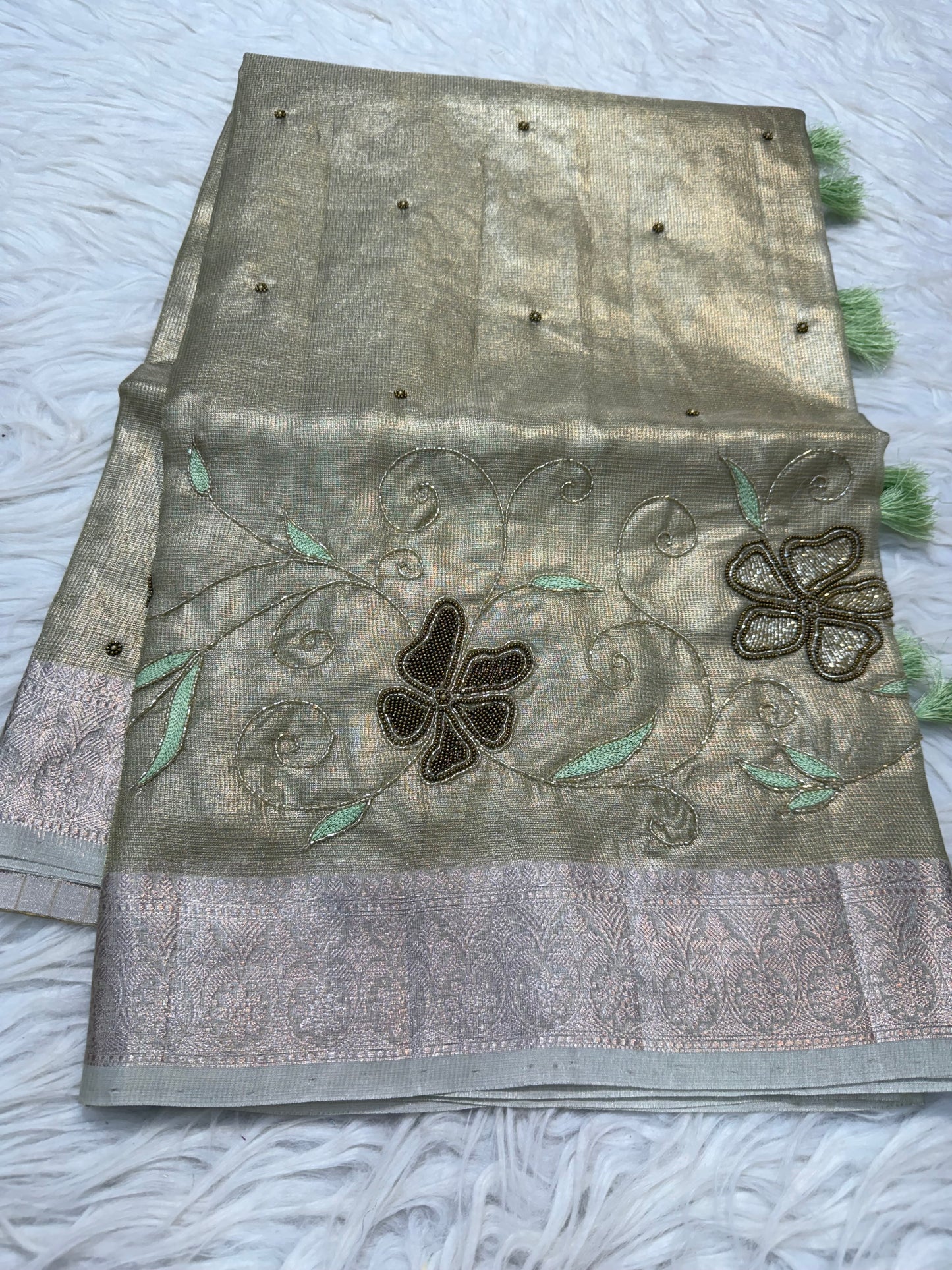 tissue kota handwork banarasi saree se
