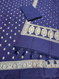 Nevy Chiniya Silk Silver Zari Weaving Work Banarasi Suit