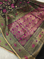 Multicolour shade supernet silk premium  Banarasi saree