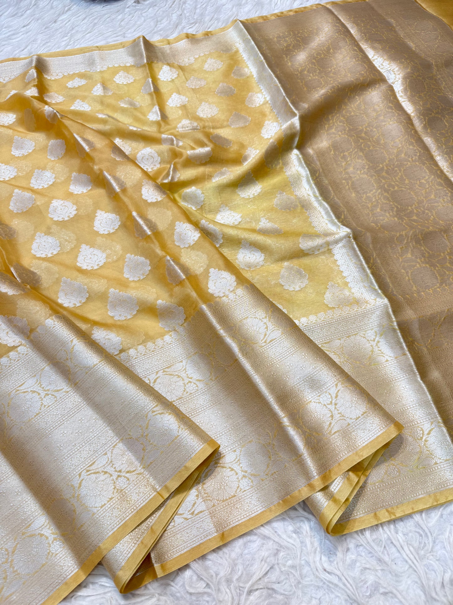 Beige shade warm silk  Banarasi saree