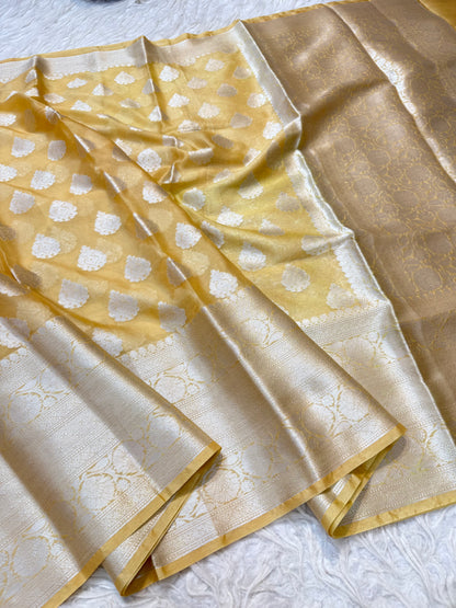 Beige shade warm silk  Banarasi saree