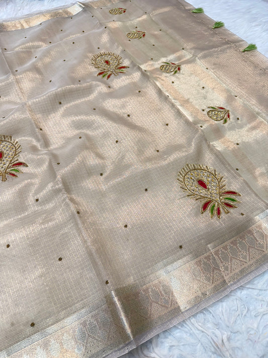 tissue kota handwork banarasi saree se