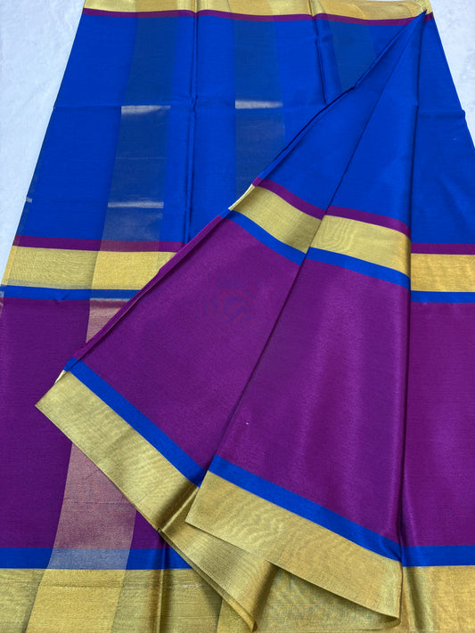 Multicolour shade premium soft silk Banarasi saree