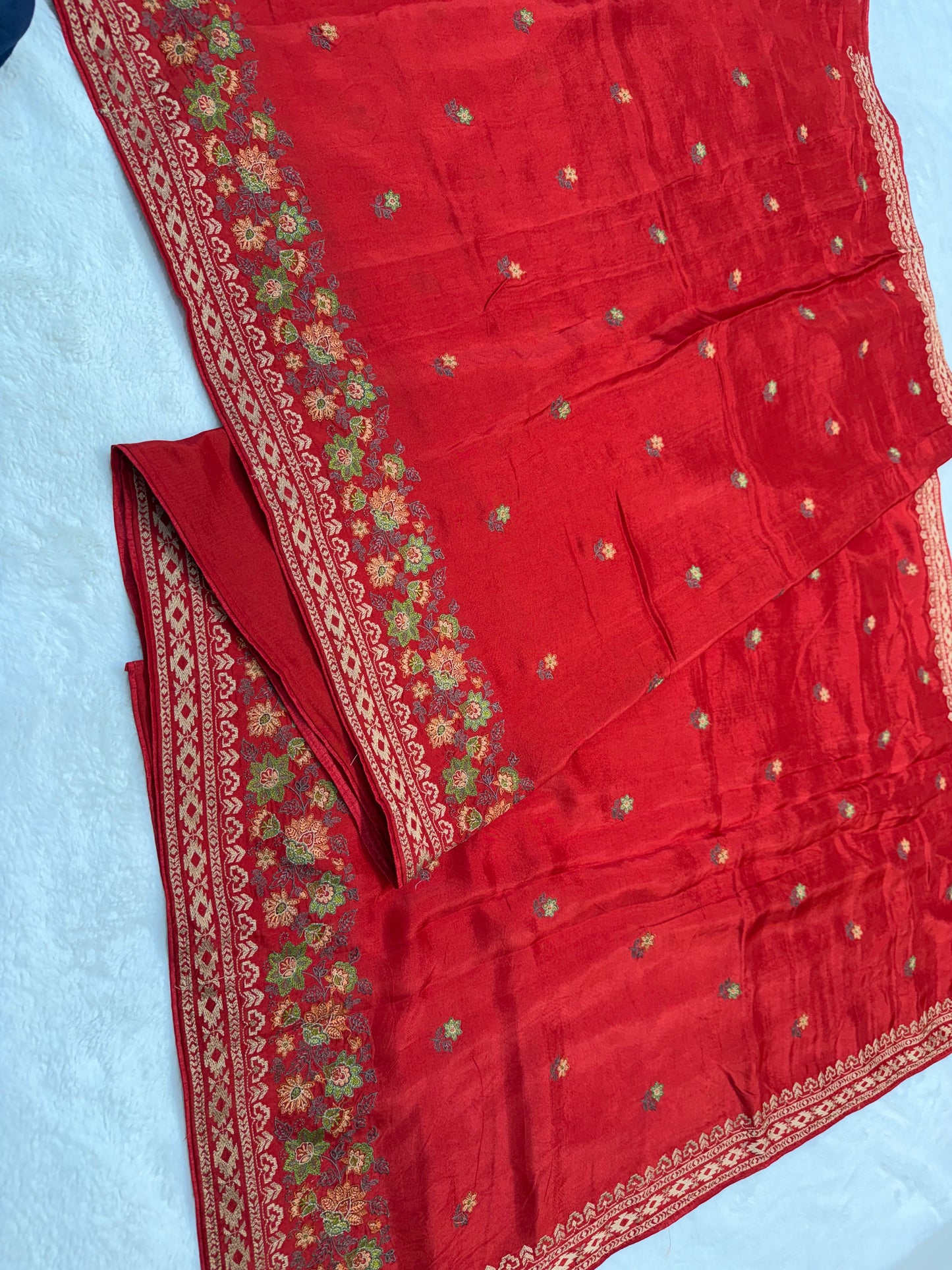 Mharani shade viscose embroidery premium designer saree