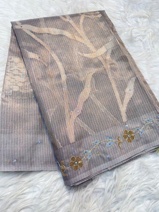 Tissue kota handwork saree