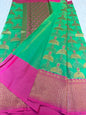 Multicolour shade kora silk premium Banarasi saree