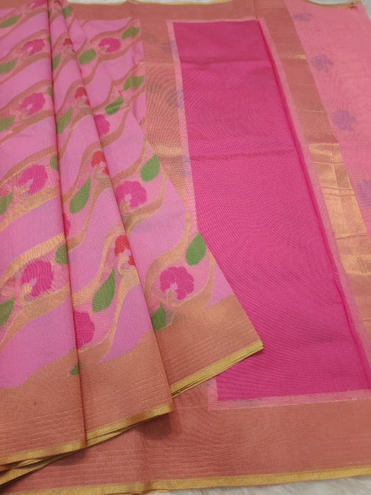Multicolour shade supernet silk premium  Banarasi saree