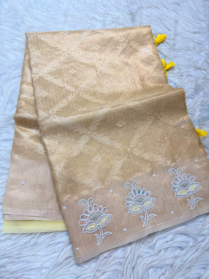 Tissue kota handwork Banarasi saree