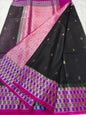 Black & royal pink shade georgette Banarasi saree