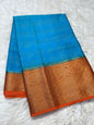 Firozi orange warm silk premium Banarasi saree