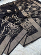 Black premium soft silk Banarasi saree