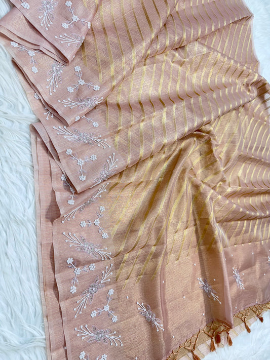 Tissue kota handwork Banarasi silk saree
